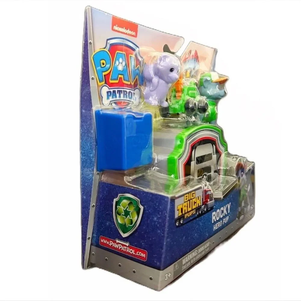 Paw Patrol Big Truck Pups Rocky Action Figure with Clip-on Rescue Drone & Friend